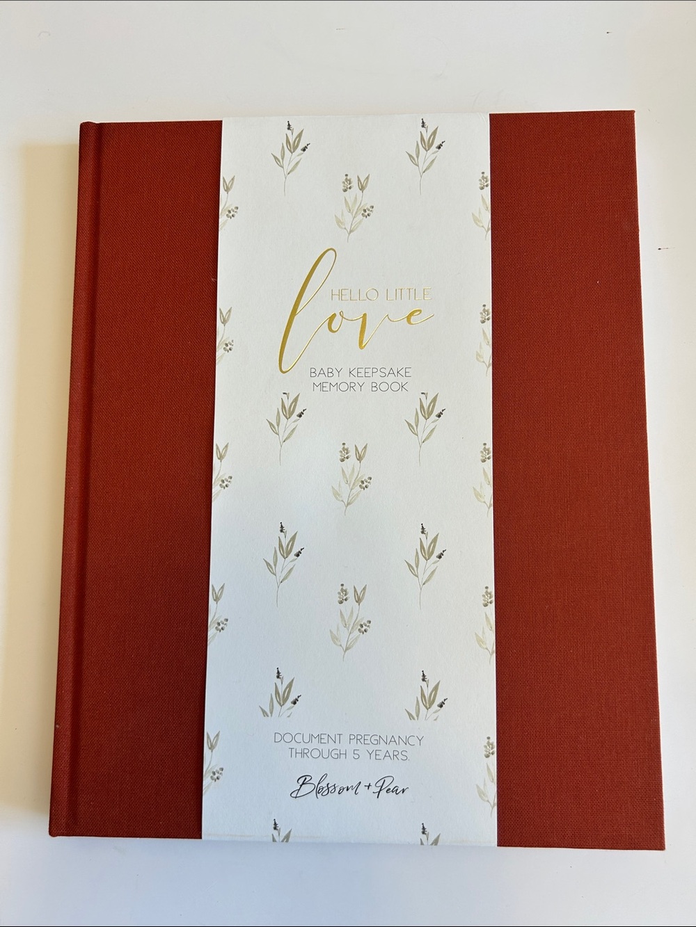 Baby Keepsake Memory Book - Rust Red